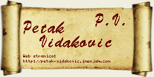 Petak Vidaković vizit kartica